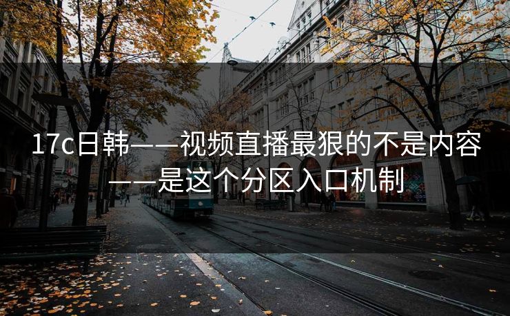 17c日韩——视频直播最狠的不是内容——是这个分区入口机制