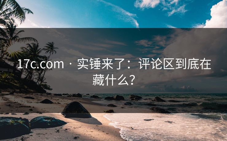 17c.com · 实锤来了：评论区到底在藏什么？